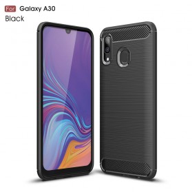 Funda de fibra de carbono cepillada para Samsung Galaxy A30
