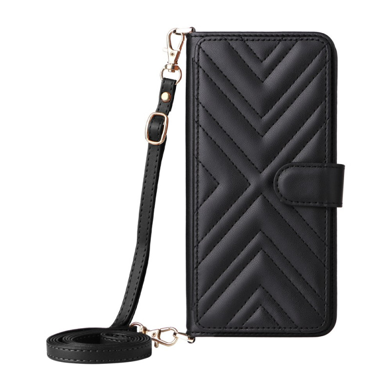 Funda acolchada con cordón y colgante
 de mano para Sony Xperia 10 VII