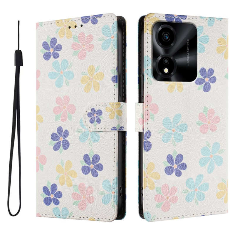 Funda con estampado floral Honor X5c Plus