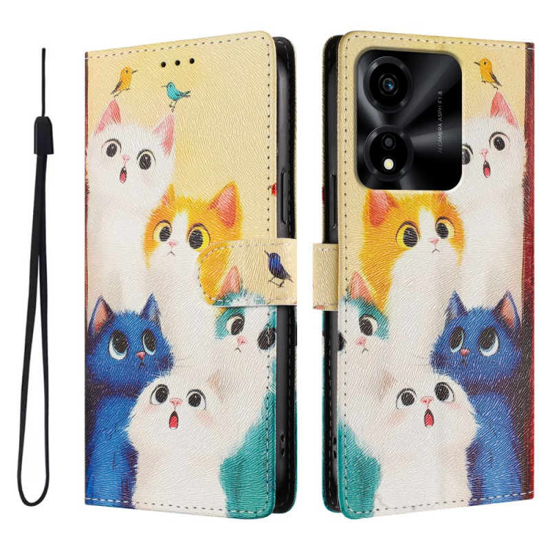 Honor X5c Plus Funda Gato de Color