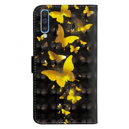 Funda Samsung Galaxy A50 Mariposas Amarillas