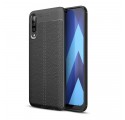 Funda de piel Samsung Galaxy A50 efecto lichi doble línea