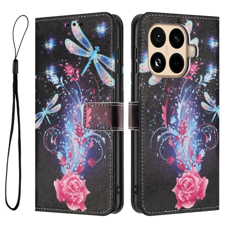 Xiaomi 15T Pro Funda
Rosa y Libélulas