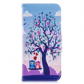 Portada Huawei Y6 2019 Búhos en el columpio