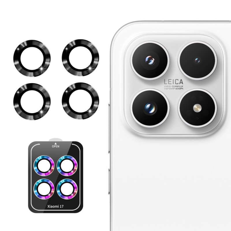 Xiaomi 17 Anillos Lente Protectora de Cristal Templado