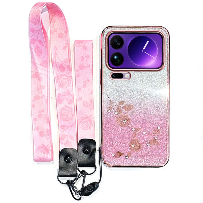 Xiaomi 17 Pro Strass Funda con correas
