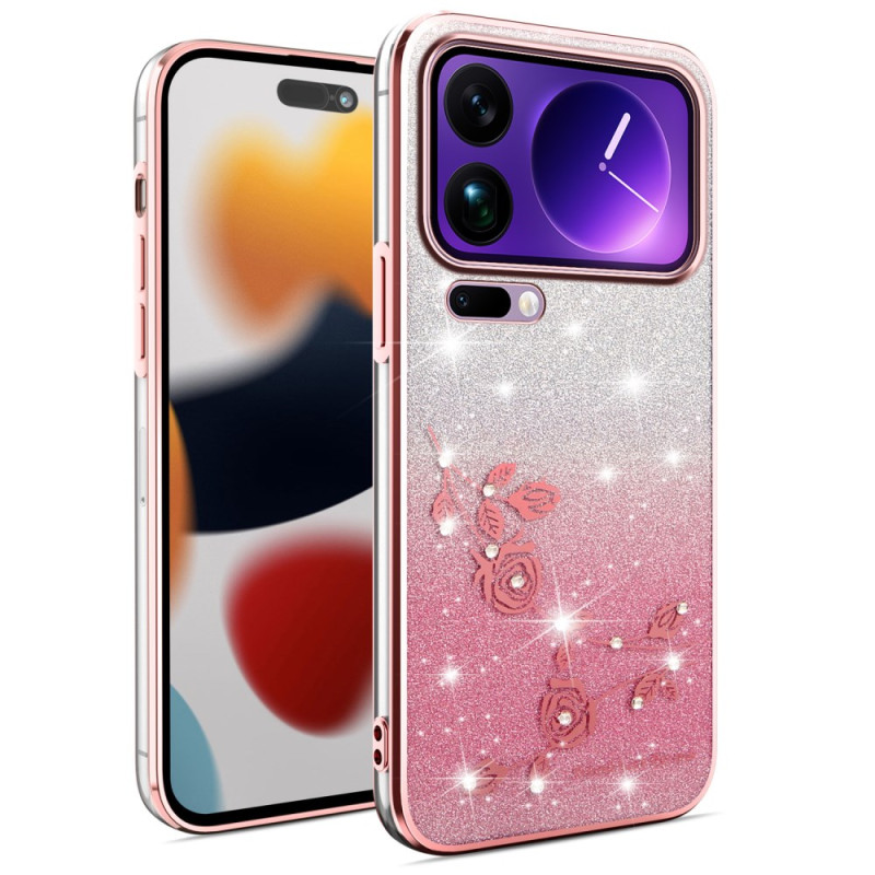 Xiaomi 17 Pro Funda con flores y strass