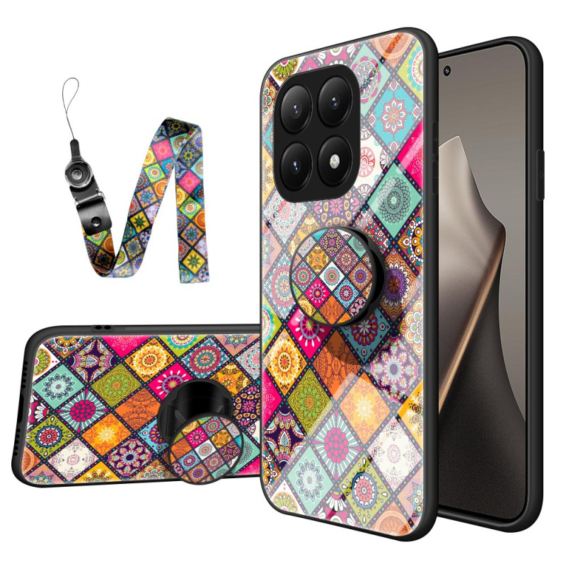 Funda Xiaomi 15T Soporte y Cordón Diseño Patchwork