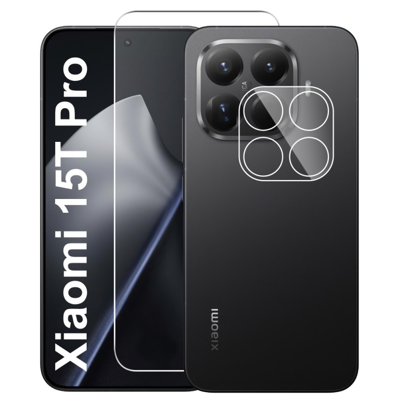 Protector de pantalla de cristal templado
 para Xiaomi 15T Pro con lente protectora