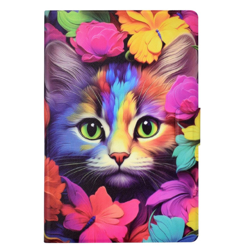 Funda Samsung Galaxy Tab S11 Gato de colores