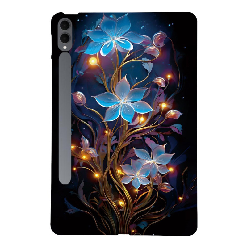 Samsung Galaxy Tab S11 Ultra Funda Flores Azul