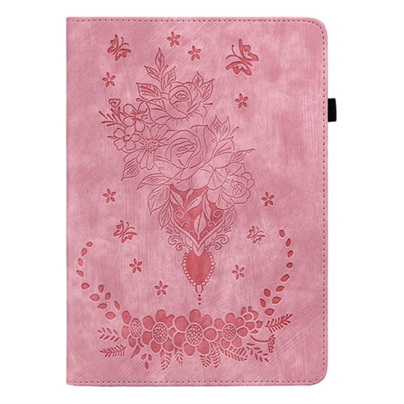 Funda Samsung Galaxy Tab S11 Efecto Gamuza Floral