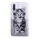 Funda de gato para Samsung Galaxy A50 en blanco y negro