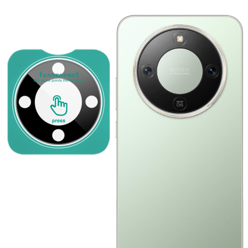 Lente protectora de cristal templado con marco de posicionamiento para Honor Magic 8 Lite (versión en negro)