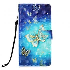 Funda de mariposa dorada para Samsung Galaxy A50