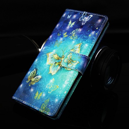 Funda de mariposa dorada para Samsung Galaxy A50