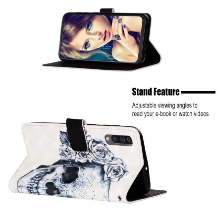 Funda de calavera y huesos cruzados para Samsung Galaxy A50 Funda de calavera y huesos cruzados para Samsung Galaxy A50