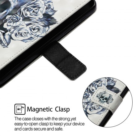 Funda de calavera y huesos cruzados para Samsung Galaxy A50 Funda de calavera y huesos cruzados para Samsung Galaxy A50