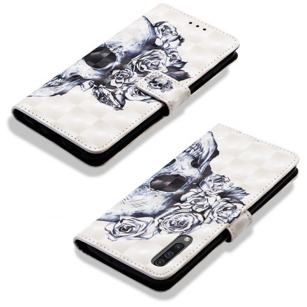 Funda de calavera y huesos cruzados para Samsung Galaxy A50 Funda de calavera y huesos cruzados para Samsung Galaxy A50