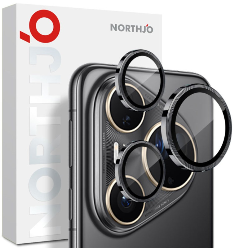 Lente Protectora de Cristal Templado para Huawei Pura 80 Ultra Anillos de Metal