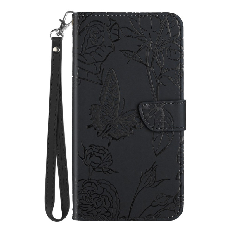 Funda con estampado de mariposa para Samsung Galaxy S26 Ultra Strap