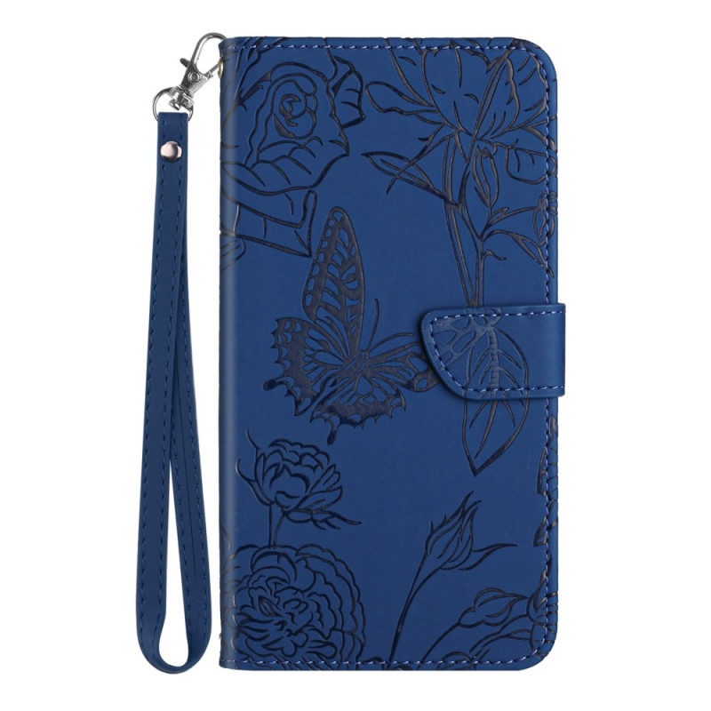 Funda Vivo X80 Lite Strap Butterfly Print