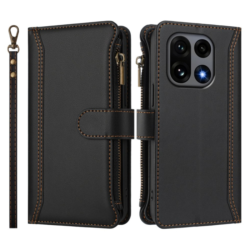 OnePlus 15 Cartera Funda 9 Tarjeteros y Lanyard