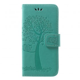Funda con colgante para el Samsung Galaxy A40 de árbol y búho