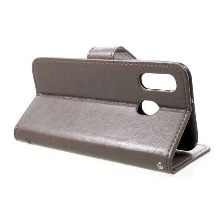 Funda con colgante de mariposas y flores para Samsung Galaxy A40