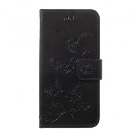 Funda con colgante de mariposas y flores para Samsung Galaxy A40