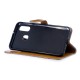 Funda de tela y efecto cuero para Samsung Galaxy A40 con colgante