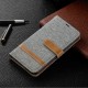 Funda de tela y efecto cuero para Samsung Galaxy A40 con colgante