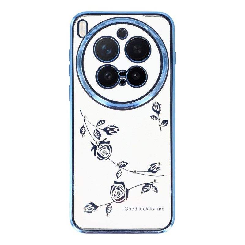 Vivo X300 Pro Funda Strass y Flores Eternas