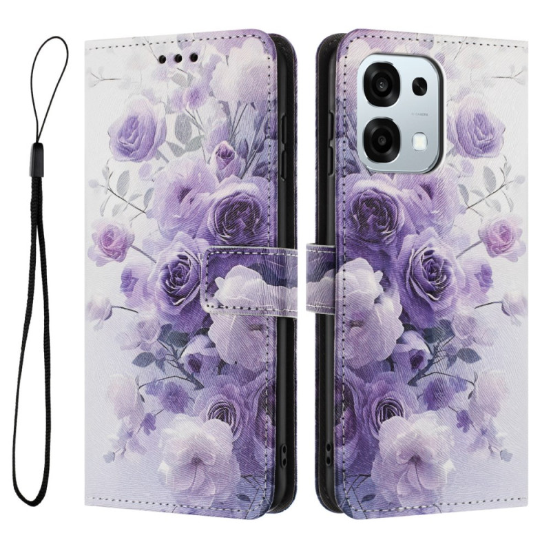 Oppo A6 Pro 5G Funda Purple Roses