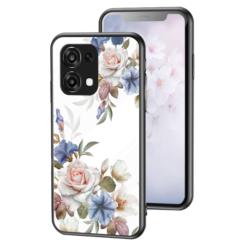 Funda Oppo A6 Pro 5G Flores de cristal templado