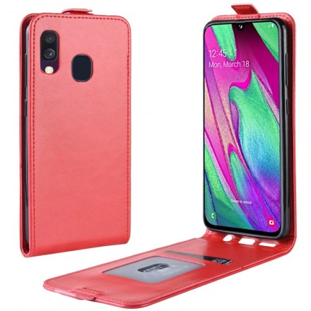 Funda plegable efecto piel para Samsung Galaxy A40