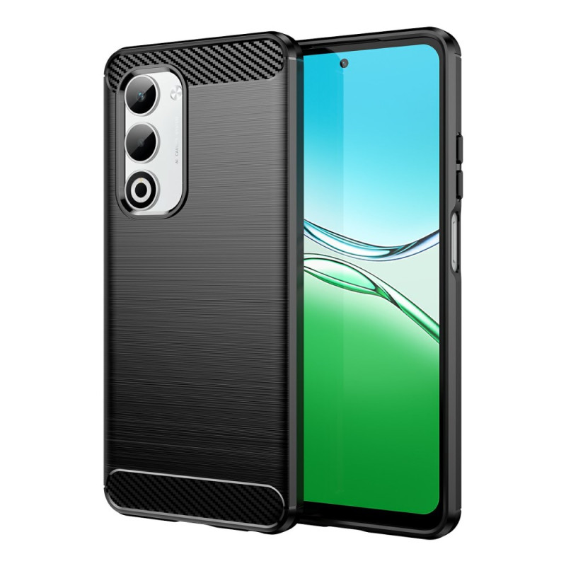 Oppo A5 5G / 4G Funda de fibra de carbono cepillada