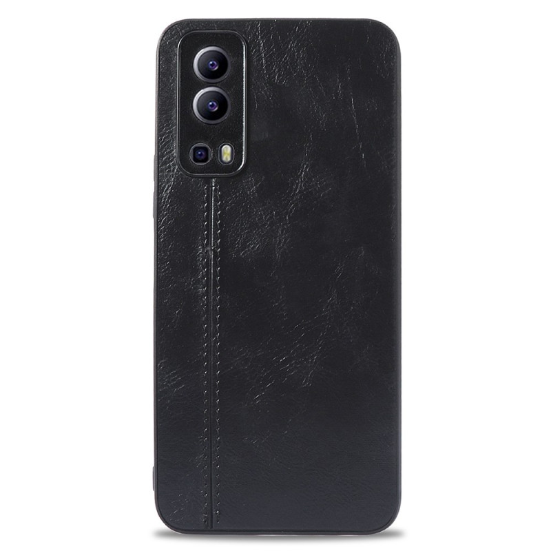 Funda Vivo Y72 5G Cuero Efecto Costura
