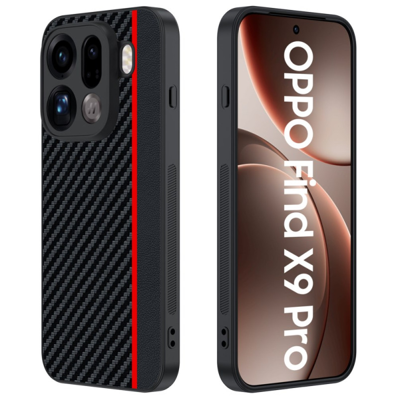 Oppo Find X9 Pro 5G funda
 dura con textura de fibra de carbono