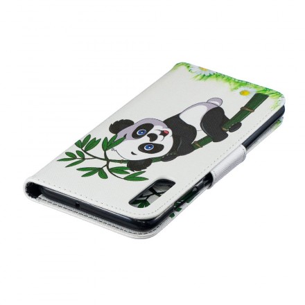 Funda Samsung Galaxy A70 Panda On Bamboo