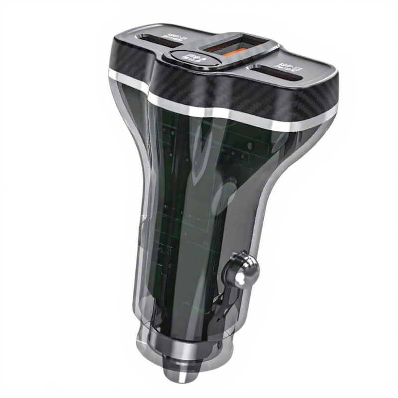 Cargador Coche 78W 3 Puertos PD 30W / QC3.0 DUDAO