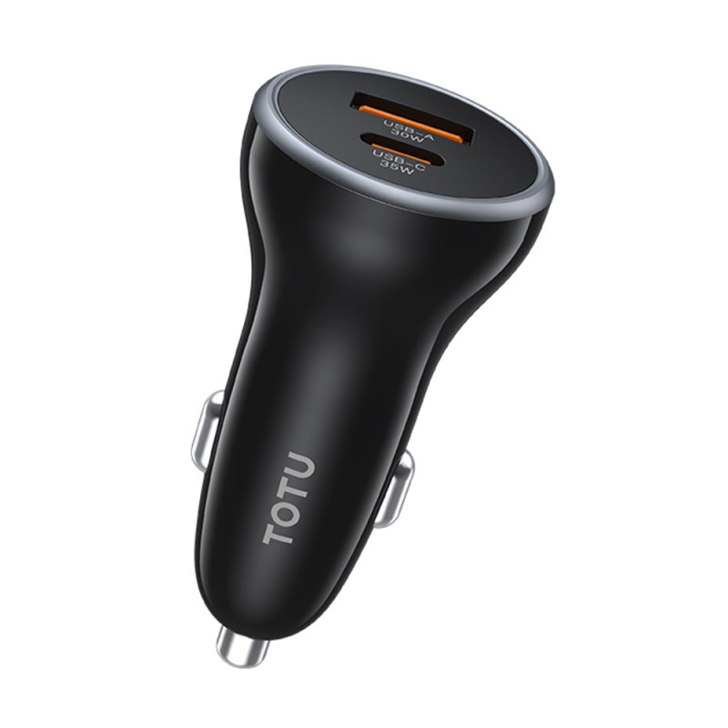 Cargador de coche de doble puerto USB-C/A de 65 W TOTU