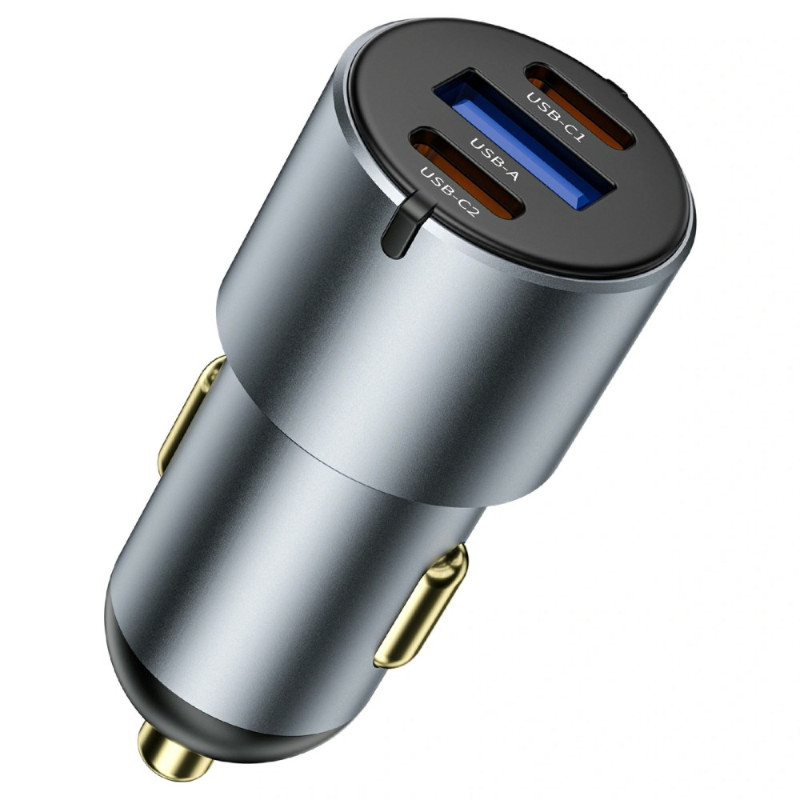 60W Triple Puerto PD Cargador de Coche (2C + 1A) WIWU