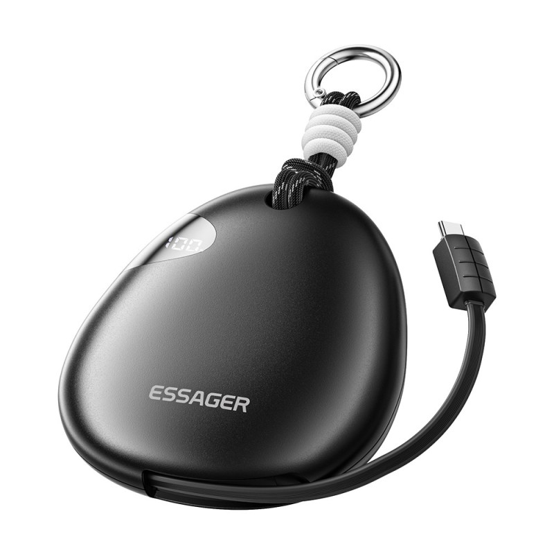 Batería externa 10000mAh 22.5W con cable USB-C retráctil ESSAGER