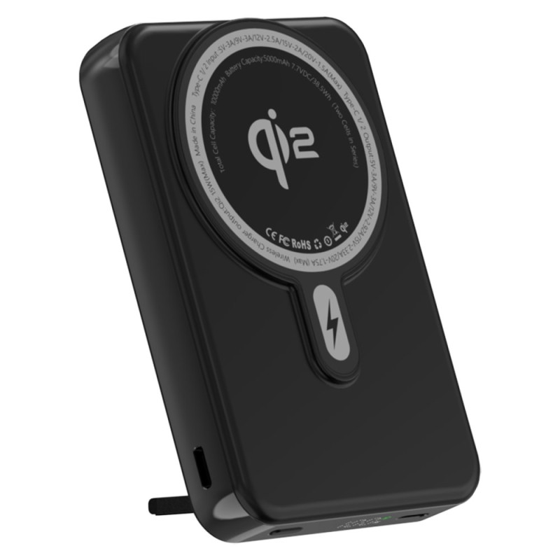 Batería externa magnética PD 10000mAh 35W con cargador inalámbrico Qi2 15W