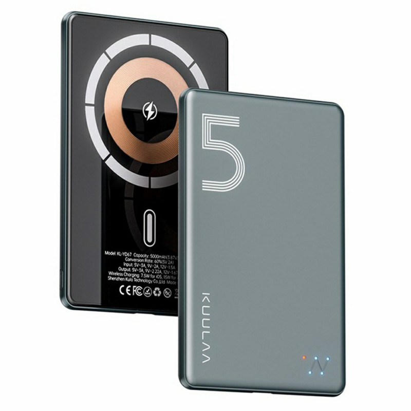 Batería Magnética Externa 5000mAh Inalámbrica 15W Ultrafina KUULAA