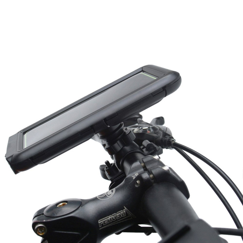 Soporte impermeable giratorio de 360° para manillar de bicicleta (hasta 6,8")