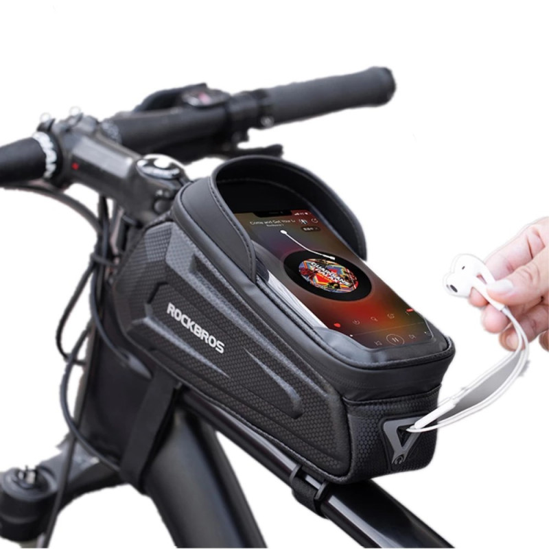 Bolsa impermeable para cuadro de bicicleta con soporte para teléfono táctil ROCKBROS