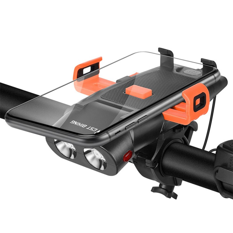 Soporte de teléfono para bicicleta con iluminación LED WEST BIKING
