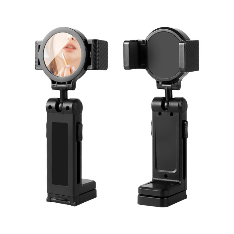 Caballete plegable para avión/tren con brazo de montaje y espejo